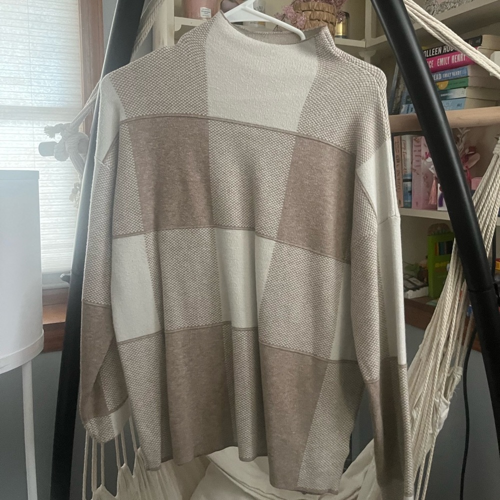 checkered sweater